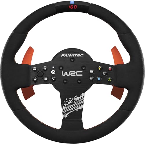 FANATEC CSL Elite Offiziell Lizenziertes WRC Xbox Rallye Sim Racing Lenkrad – Alcantara-Bezug, LED-RevStripe, Abnehmbare Schaltwippen, Plug-and-Play für PC, Xbox Series X|S, Xbox One