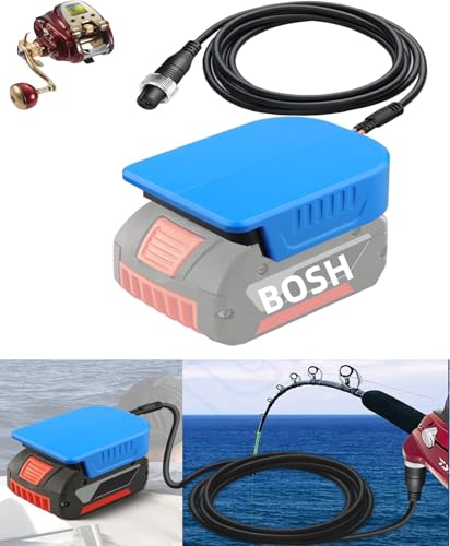 für Daiwa für Shimano Angeln Rolle Batterie Adapter, für Bosch 18V GBA Akku Arbeit für Daiwa für Shimano14.4V Elektrische Angelrolle,für Spinnrolle bg 3000 4000 5000 Salzwasser Süßwasser Angeln
