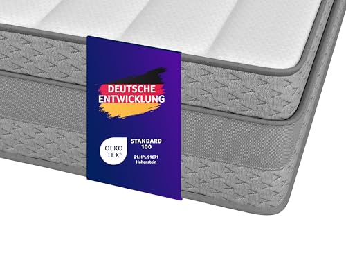 Traumnacht SleepGuard orthopädische 7-Zonen Taschenfederkernmatratze, Härtegrad 3 (H3), 140 x 200 cm, Öko-Tex Zertifiziert, produziert nach deutschem Qualitätsstandard