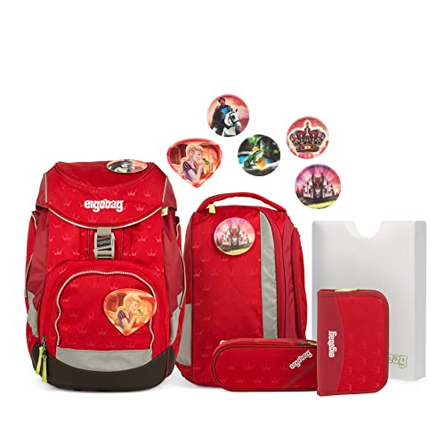 Ergobag Pack Küss Den Bär Schulrucksack Set 6tlg, Rot