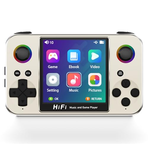 Tragbare Retro-Spielkonsole 3.0“ IPS-HD-Handheld-Spielgerät, wiederaufladbarer 2000 mAh Akku, USB Aufladung, über 6000 integrierte Klassische Spiele für EIN nostalgisches Spielerlebnis