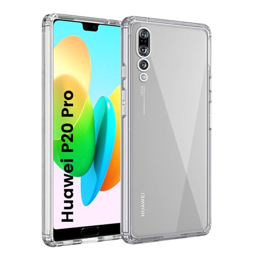 HuwaiH Handyhülle für Huawei p20 pro Hülle, Antikratzer, Anti-Schock, Anti-Rutsch Schutzhülle, Unterstützt kabelloses Laden, Nicht Vergilben Anti-Fingerabdruck Hülle für Huawei p20 pro(Transparente)