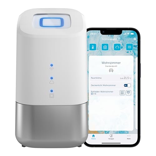 Homematic IP Home Control Unit, Smart Home Zentrale, Digitale Steuerung per kostenloser App, Alexa sowie Google Assistant, online und offline Modus, hoher Datenschutz, 160322A0