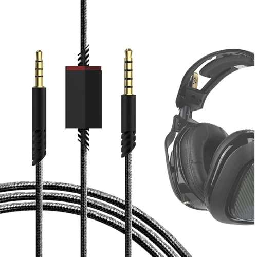 Ersatz Audio Aux Kabel mit Lautstärkeregler, Gaming Audiokabel, Gaming Headset Kabel, kompatibel mit Astro A10, A30, A40, A40TR, A50 Gaming Headset PS5/PS4/Xbox One/PC/Smartphone/Kopfhörer (2M)