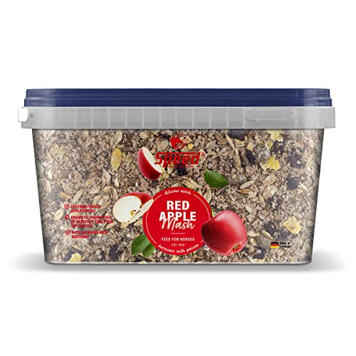 Speed RED Apple Mash, 2,5 kg, vielfältiges Pferdefutter aus bestem Getreide, mit leckeren Apfelstückchen und vitalstoffreicher Rote Bete, besonders bekömmlich, Made in Germany