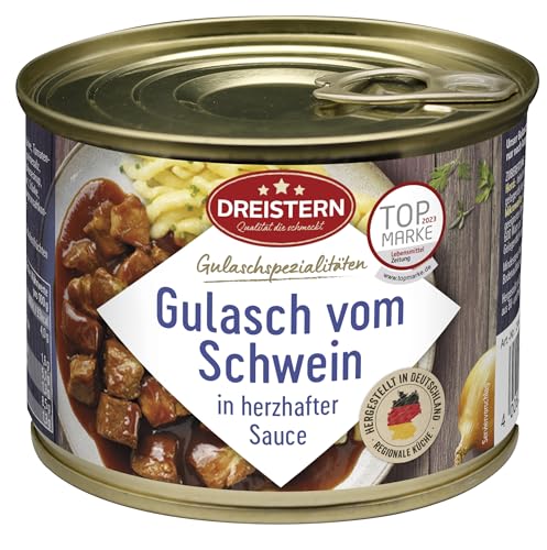 Dreistern Gulasch vom Schwein in herzhafter Sauce, 500g (Packung mit 6)