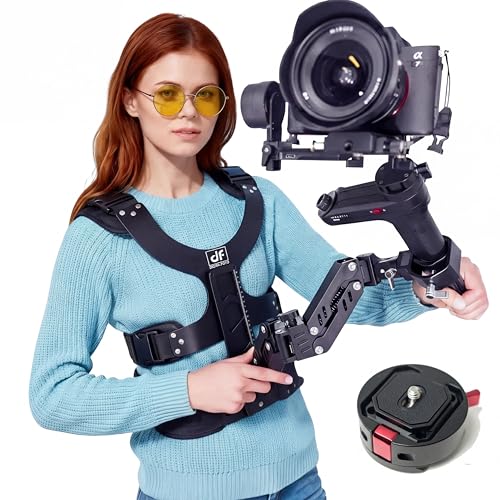 DFCINE Thanos-SE Ultra Gimbal Support Weste mit Schnellwechsel – Steadicam Gimbal Stabilisator Weste für DJI Ronin RS5 RS4 PRO, RS3 Mini, RS3 PRO und Kameras, 2–8 kg Traglast für Videografen