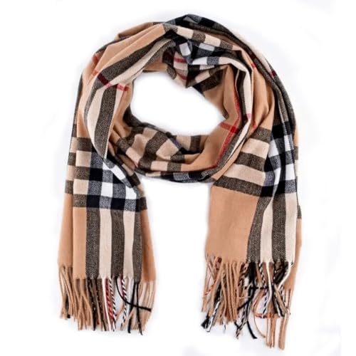 Jesdavan Kariert Schal, 35x190cm Schal Winter für Damen und Herren für Herbst und Winter