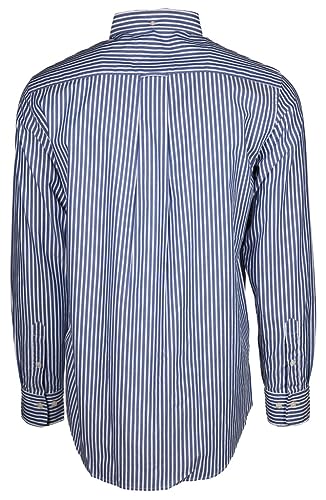 GANT Herren Reg Poplin Stripe Shirt Klassisches Hemd, College Blue, XL EU