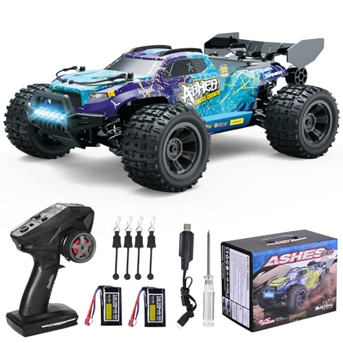 Yigowyigo Ferngesteuertes Auto für Erwachsene 1:18, RC Auto 2,4 GHz 4WD 40km/h, RC Car Offroad Brushless mit 2X 1500mAh Batterien & RC380 Motor: RC Buggy für draußen ab 14 Jahre