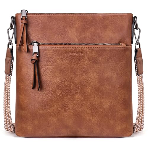 Roulens Mittel Damen Umhängetaschen, Leicht Damen Schultertasche aus Veganes Leder, Crossbody Bags für Frauen mit Verstellbar Abnehmbar Breiter Gurt