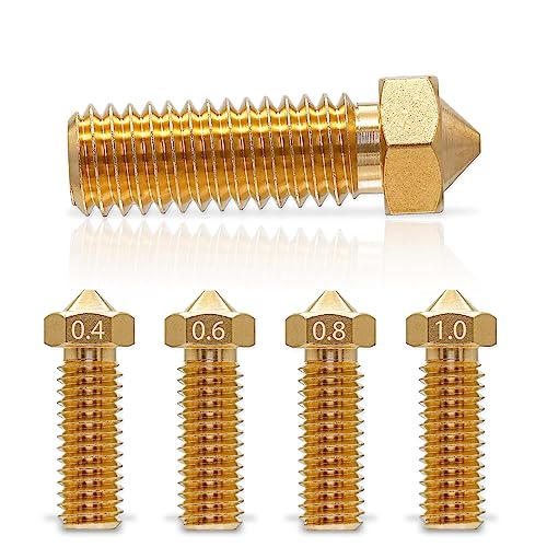 Sea 3D 5x 0,4mm Düsen für Volcano, Anycubic Vyper, Kobra Max, Artillery Phaetus Rapido Nozzle Drucker