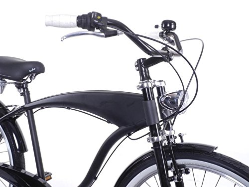Fahrrad Beach Cruiser XXL Lenker bequem und breit hoch City Bike schwarz