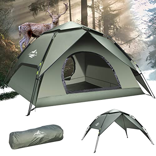 Mimajor Zelt 2 Personen Camping Zelt - Wurfzelt Pop Up Kuppelzelte Wasserdicht Winddicht Ultraleichte Zelte Kuppelzelt UV Schutz Einfache Einrichtung für Trekking, Familien, Rucksackreisen