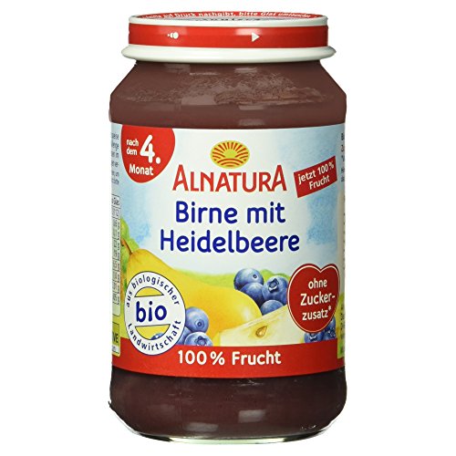 Alnatura Bio Birne mit Heidelbeere, nach dem 4. Monat, 190g