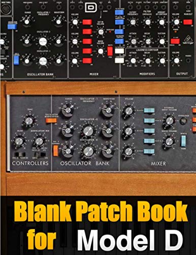 Blank Patch Book for Model D : Blank Patch Sheets Notebook Moog Model D Behringer | 8,5