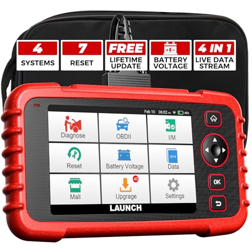 LAUNCH CRP123X V2.0 OBD2 Auto Diagnosegerät, Kfz Diagnosegerät für Motorgetriebe, ABS, SRS, AutoVIN, mit Öl/ETS/SAS/ABS/BMS/DPF/BREMSE Zurücksetzen