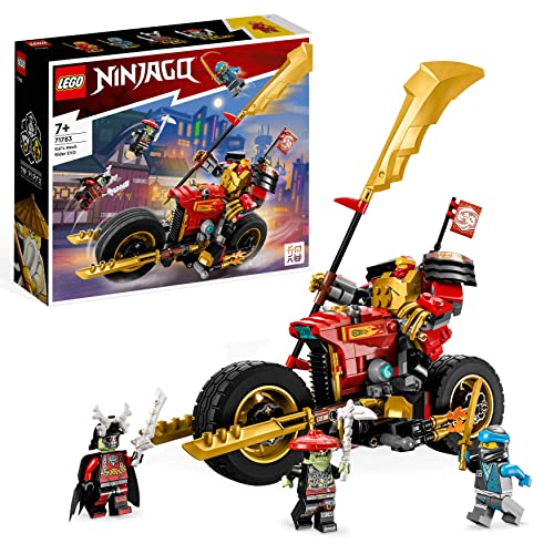LEGO NINJAGO Kais Mech-Bike EVO, Aufrüstbares Ninja-Motorrad Spielzeug mit 2 Minifiguren – Kai und einem Skelett-Krieger für Kinder ab 7 Jahren 71783