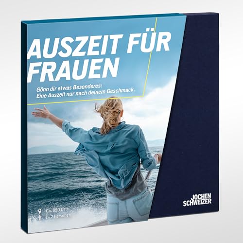 JOCHEN SCHWEIZER Geschenkbox Auszeit für Frauen, Erlebnis-Geschenk für 1-2 Personen, freie Erlebnis-Auswahl an ca. 1411 Orten.