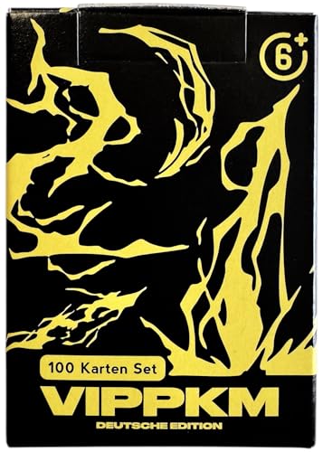 VIPPKM® 100 Karten Set - original deutsch - VIPPKM Geschenkbox kompatibel mit Pokemon Karten inkl. begehrter Holo-Sammelkarten Kinder zu Weihnachten, Nikolaus & Geburtstag