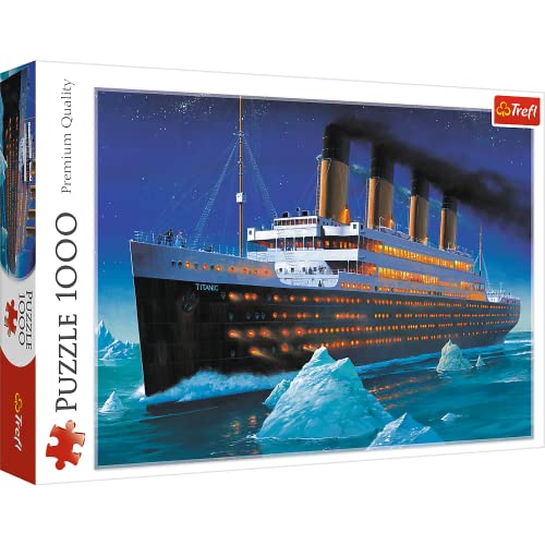 Trefl 10080 Titanic, Premium Quality, für Erwachsene, Puzzle, 1000 Teile, mit Schiff, für Kinder ab 12 Jahren