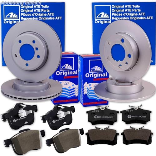 ATE Bremsscheiben + Beläge vorne + hinten passend für Polo 6R 6C + A1 8X
