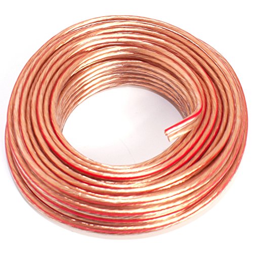 SeKi Lautsprecherkabel Transparent 2x 1,50mm² – 10 Meter Ring | CCA-Kupfer Boxenkabel für klaren Sound bei HiFi, Heimkino und Car-HiFi mit Polaritätskennzeichnung