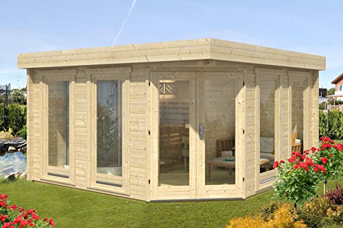 Alpholz 5-Eck Saunahaus Magnus-70, 70 mm Wandstärke (400 x 400 cm)