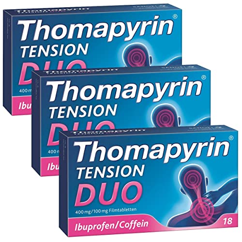 Thomapyrin Tension DUO Tabletten 3x18 Stück inklusive Handcreme von vitenda - bei stärkeren Kopfschmerzen mit Nacken- und Schulterbeschwerden