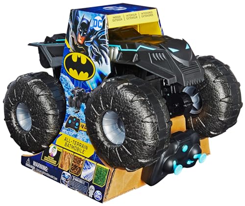 DC Batman All-Terrain Batmobile, ferngesteuertes Amphibienfahrzeug für Land und Wasser mit Platz für 1x 10cm Batman-Actionfigur