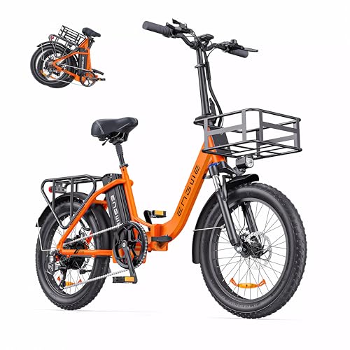 ENGWE E-Bike Klappbar Elektrofahrrad 20 Zoll Fat Tire 15.6Ah Herausnehmbarer Akku, Reichweite bis 140KM, 7-Gang-All-Terrain E-Fahrrad für MTB, Strand & Schnee