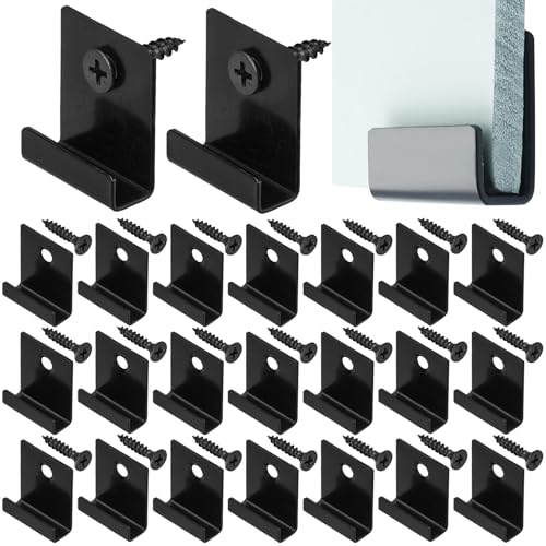 zrfgbxim 35 STK WPC Clips Edelstahl, WPC Terrassendielen Befestigungsclips, Versteckte Befestigung Board Clips, Starter Endklammer Anlasser Clips mit 35 Terrassenschrauben für WPC BPC Dielen DIY