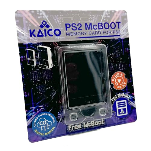 Kaico Free McBoot 8MB PS2-Speicherkarte – FMCB 1.966 für PS2-Konsole – Free McBoot PS2 Plug & Play – PS2-Speicherkarten-Softmod-Lösung