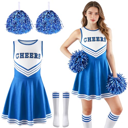 Shengruili Cheerleader Kostüm Damen,cheerleader Kostüm,kostüm cheerleader,KostümDamen,Kostüme für Erwachsene,KostümeDamen,cheerleaderKostüm Mädchen,KarnevalKostüm