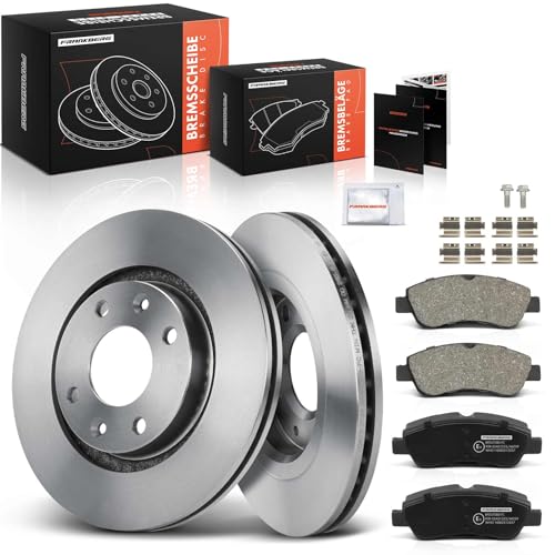 Frankberg Bremsensatz inkl. 2x Bremsscheiben + 4x Bremsbeläge Vorne Kompatibel mit Corsa F P2JO 208 I CA CC 2008 I CU 207 WA WC C3 II SC Replace# E172124