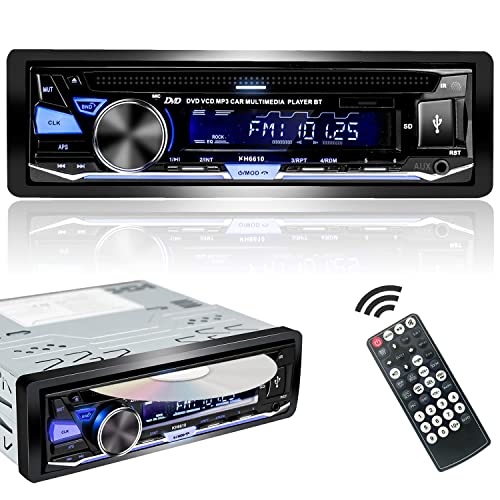 Alondy 1DIN Autoradio Bluetooth mit CD/DVD Player USB AM/FM/RDS Radio Freisprecheinrichtung SD AUX