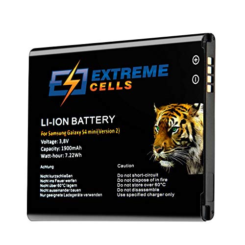 Extremecells Akku kompatibel mit Samsung Galaxy S4 Mini DuoS LTE GT-i9190 GT-i9192 GT-i9195 GT-i9198 ersetzt EB-B500BE Batterie HK Vers.