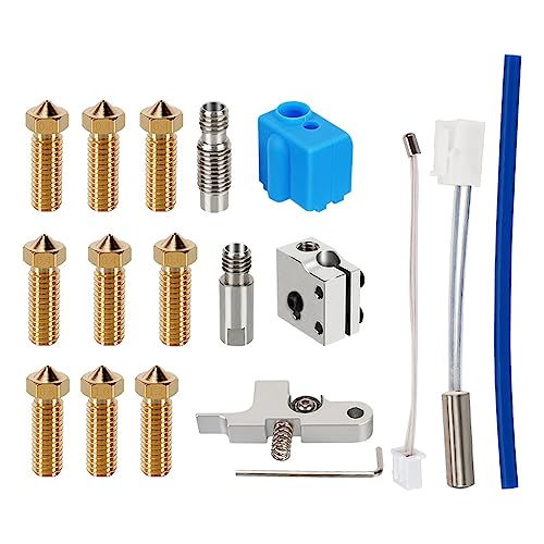 3D-Drucker Extruder Heizpatrone Thermistor 0,4–1,2 mm Düsen Metall Titan Griff Hotend Kit Kompatibel mit Artillery Sidewinder X1 X2 Genius Pro Volcano Hot End