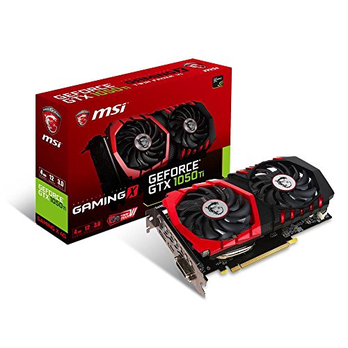 MSI GeForce GTX 1050TI Gaming X 4GB Nvidia GDDR5 1x HDMI, 1x DP, 1x DL-DVI-D, 2 Slot Afterburner OC, Gaming App, Grafikkarte