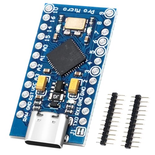 Pro Micro mit 32u4 Chip Mainboards EntwicklungBoards Binghe Pro Micro 5V/16MHz Mainboards Entwicklungsboard Selbst-USB-Updater Typ-C Schnittstelle kompatibel mit Arduino