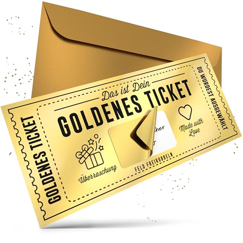 Gutschein zum selber ausfüllen mit Rubbelaufkleber - Rubbelkarte zum beschriften - Geschenke für Frauen, Geschenk für Freundin, Geburtstagskarte, Kinogutschein, Geburtstagsgeschenk, Reisegutschein