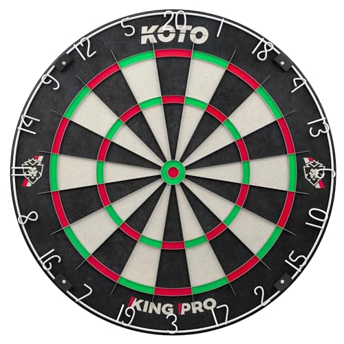 KOTO – King Pro Dartscheibe, Offizielle Turniermaße, dartscheibe steeldart, rotierender Zahlenring