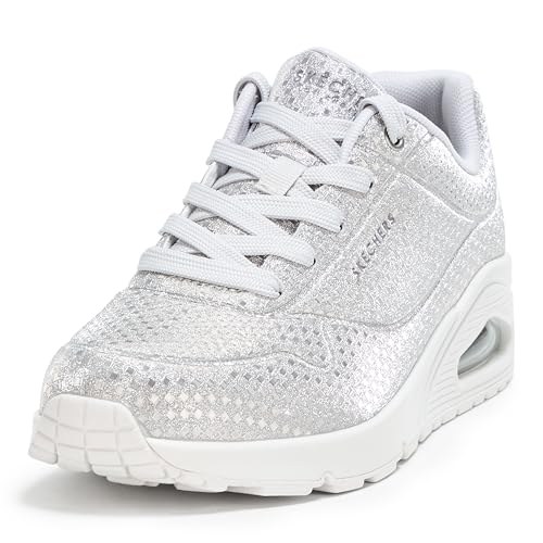 Skechers Damen UNO-Disco Nite Sneaker, Silber, 36.5 EU