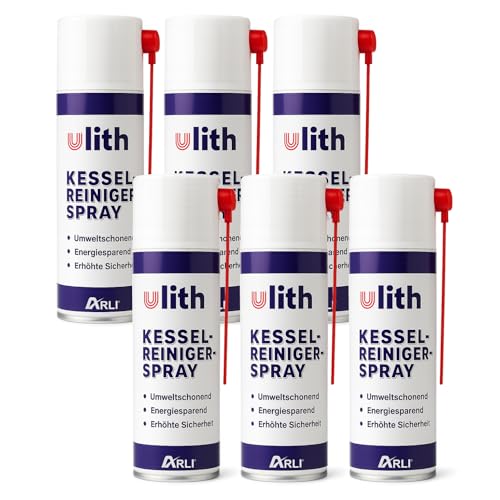ARLI Set - 6x Kesselreiniger Spray 500 ml Spezialreiniger für Gas- und Ölkessel, Brennkammern, Heizkessel und Gasgeräte zur Wartung und Reinigung