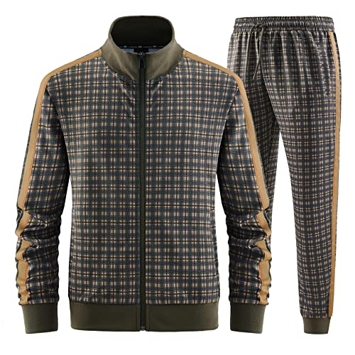 W JIANWANG Lässige Trainingsanzüge für Herren, langärmelig, Jogginganzüge, Sweatsuit-Set, Trainingsjacken und Hosen, 2-teiliges Outfit, Jw-2801, Medium