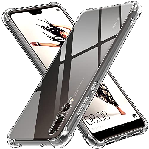 ivoler Klar Silikon Hülle für Huawei P20 Pro mit Stoßfest Schutzecken, Dünne Weiche Transparent Schutzhülle Flexible TPU Durchsichtige Handyhülle Kratzfest Case Cover