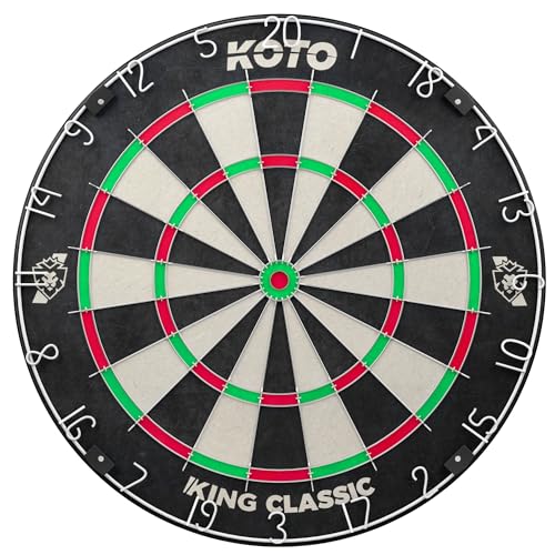 KOTO – King Classic Dartscheibe, Offizielle Turniermaße, dartscheibe steeldart, rotierender Zahlenring
