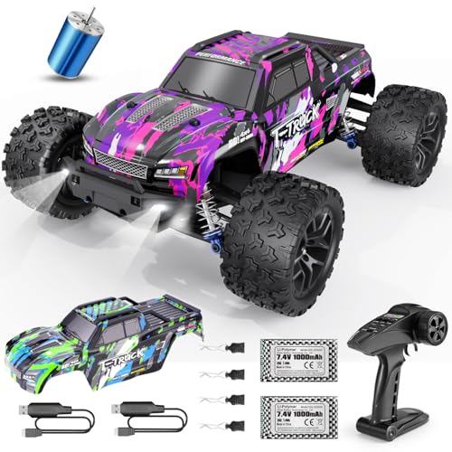 HAIBOXING 1:18 Ferngesteuertes Auto Bürstenlose, 4WD RC Auto 48+km/h Hochgeschwindigkeits RC MonsterTruck, 2.4Ghz All Terrain Rennauto, Ferngesteuerter Monstertruck für Erwachsene und Kinder