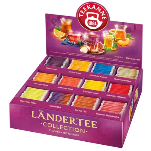 Teekanne Ländertee Collection Box, 180 Teebeutel in 12 Sorten, 387 g
