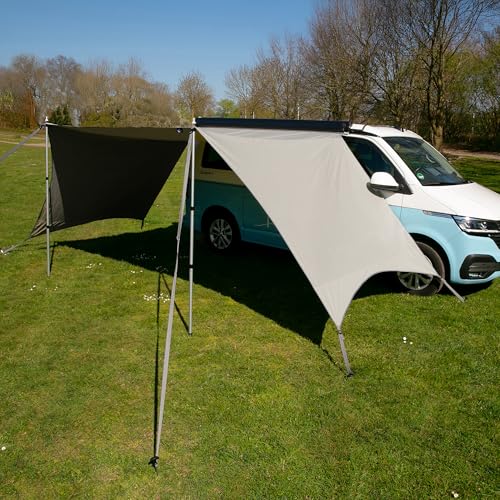 your GEAR Tropea TC Bus Vorzelt UV 50+ Tarp aus Baumwolle Sonnensegel mit Seitenwänden Vordach für Bulli Van Wohnmobil